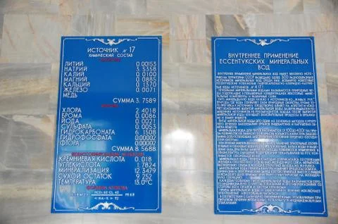 Composition of water source N 17 in Yessentuki Stock Photos