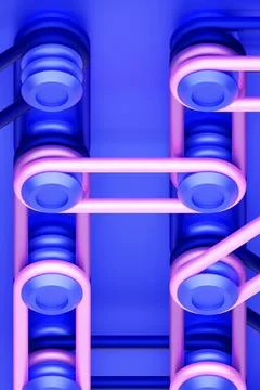 A composition in which bright multi-colored re-ins are stretched on buttons.  Fotos de archivo