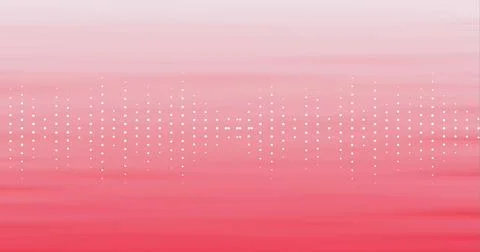 Composition of white graphic music equalizer over pink background Illustrazione stock