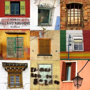 Composition of windows Stock Photos