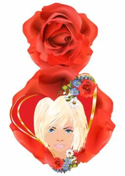 The composition of the Women's Day Stock Illustration