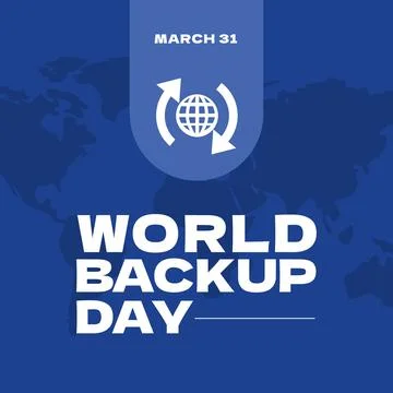 Composition of world backup day text over globe and world map Ilustração Stock