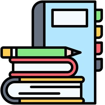 Composition writing icon, High school related vector illustration Stock Illustration