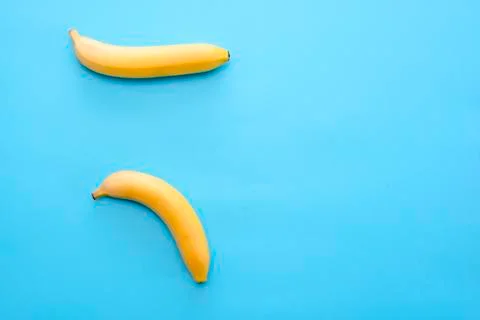 Composition of yellow bananas to display problems with the potency of men Stock Photos
