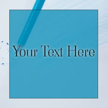 Composition of your text here over notebook and blue pencil Stock Illustration