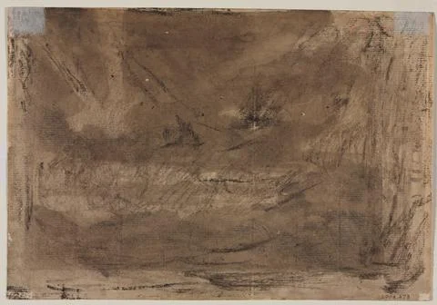 Compositional Study? (possibly for "Poussins Deluge") (verso), c. 1816. Tho.. Stock Illustration