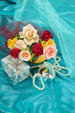 Composityion With Flowers Stock Photos
