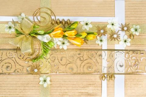 Composityion With Flowers Stock Photos