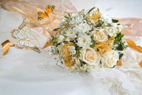 Composityion With Flowers Stock Photos
