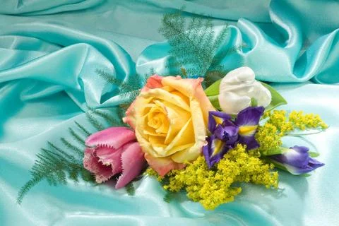 Composityion With Flowers Stock Photos