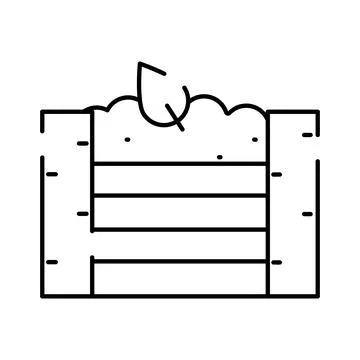 Compost bin accumulating organic waste for nutrient rich soil Stock Illustration