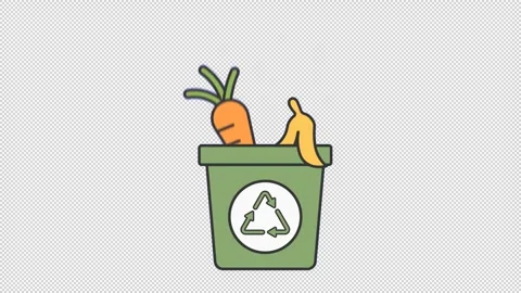 Compost bin animation 스톡 동영상 318434834