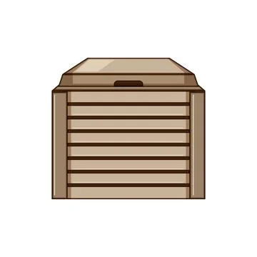 Compost bin facilitating organic waste recycling and sustainability efforts Stock Illustration