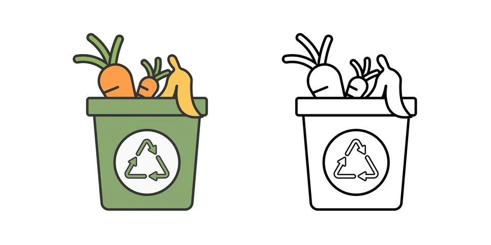 Compost bin icon Illustrazione stock