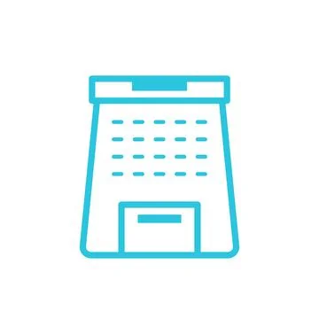Compost bin icon. Isolated on white background. From blue icon set. Stock Illustration