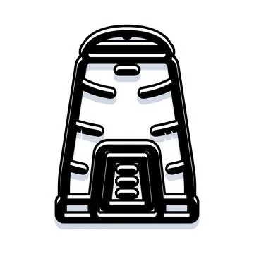 Compost bin icon for organic waste recycling Stock Illustration