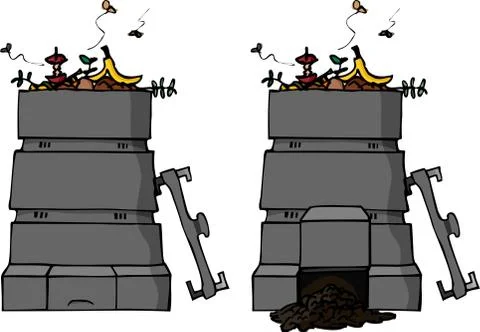 A Compost Bin Stock Illustration