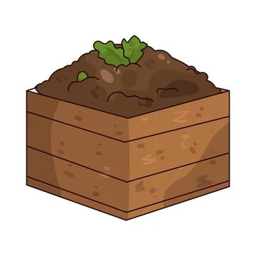 Compost bin illustration Stock Illustration