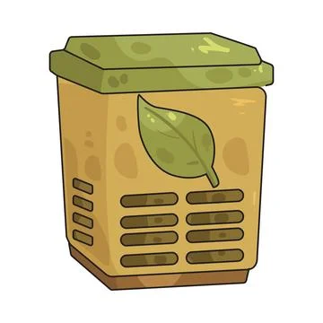 Compost bin illustration Stock Illustration