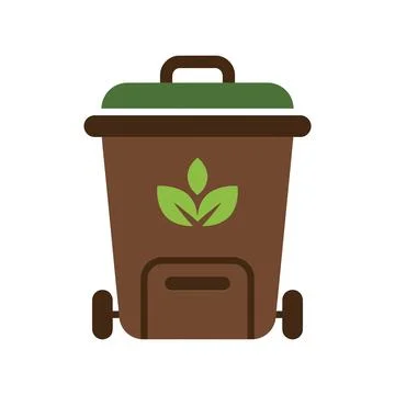 Compost Bin Isolated Eco Friendly Waste Recycling Vector Illustration Stock-Illustration