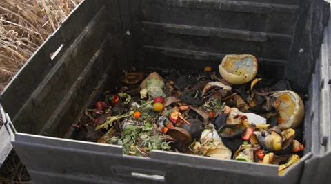Compost bin slow motion fly Vídeos de archivo 36479805