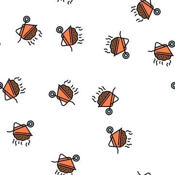 Compost for gardening vector seamless pattern Stock Illustration