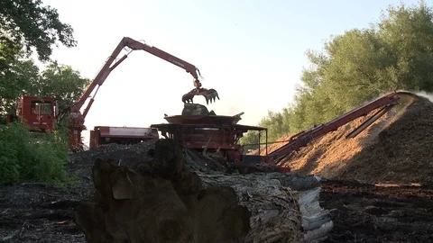 Compost Grinding Shredding 05 Stock Footage 95724522