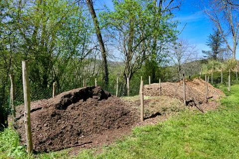 Compost Heaps. Stock Photos