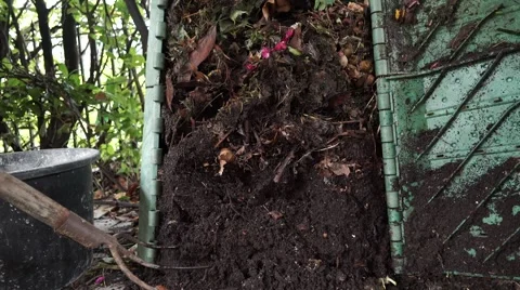 Compost pitchfork Stock Footage 50326852