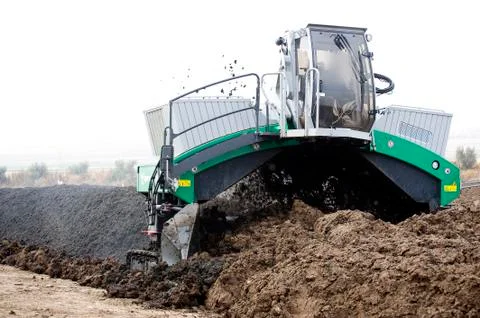 Compost plant and machine Stock Photos