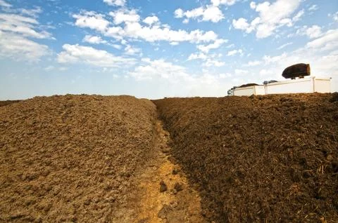 Compost plant and machine Stock Photos
