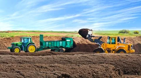 Compost plant and machine Stock Photos
