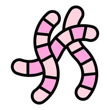 Compost worm icon vector flat Stockillustratie