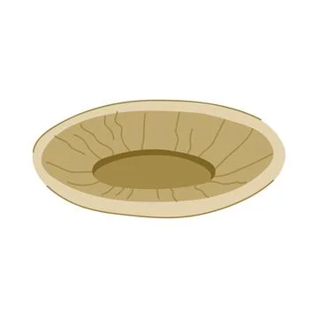 Compostable bamboo plate cartoon vector illustration Stock Illustration