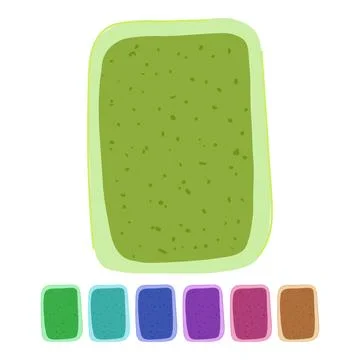 Compostable biodegradable kitchen sponge vector cartoon graphic 스톡 일러스트