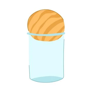 Compostable eco friendly jar cartoon vector illustration Stock Illustration