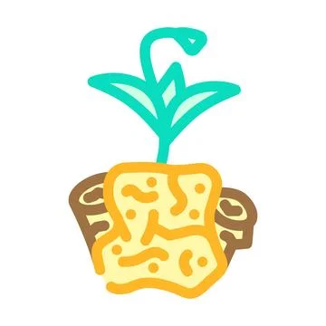 Compostable packaging color icon vector illustration Stock Illustration