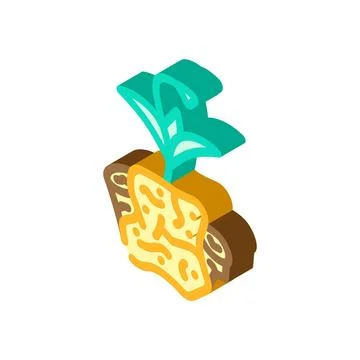 Compostable packaging isometric icon vector illustration Stock Illustration