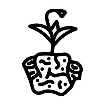 Compostable packaging line icon vector illustration Stock Illustration