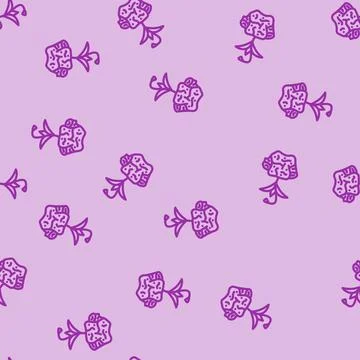 Compostable packaging line vector seamless pattern Stock Illustration