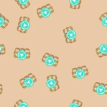 Compostable packaging sustainable beauty vector seamless pattern Stock Illustration