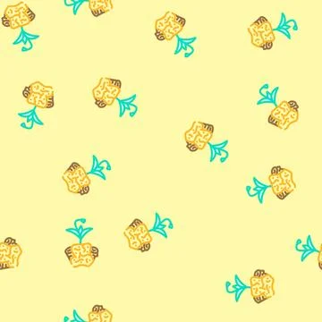 Compostable packaging vector seamless pattern Stock Illustration