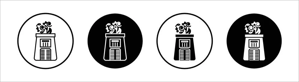 Composter flat line icon set. Composter Thin line illustration vector Stock Illustration