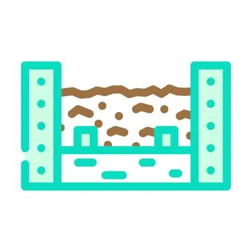 Composter solid waste color icon vector illustration Stock Illustration