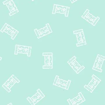 Composter solid waste line vector seamless pattern Illustrazione stock