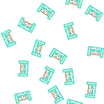 Composter solid waste vector seamless pattern Stock Illustration