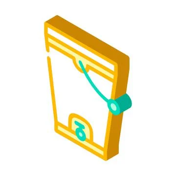 Composting bucket isometric icon vector illustration Stock Illustration
