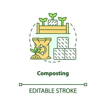 Composting concept icon Stock Illustration