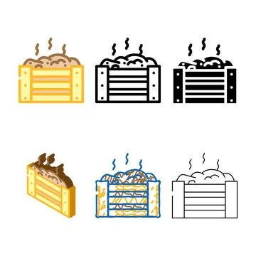 Composting diversity environmental color icon vector Stock Illustration