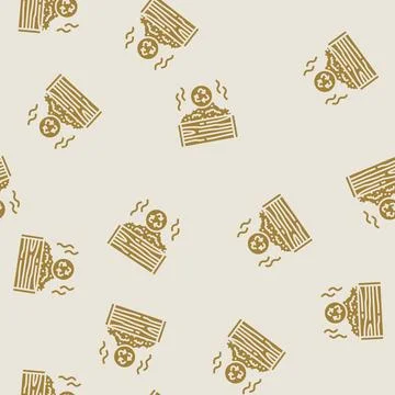 Composting environmental glyph seamless pattern Stock Illustration
